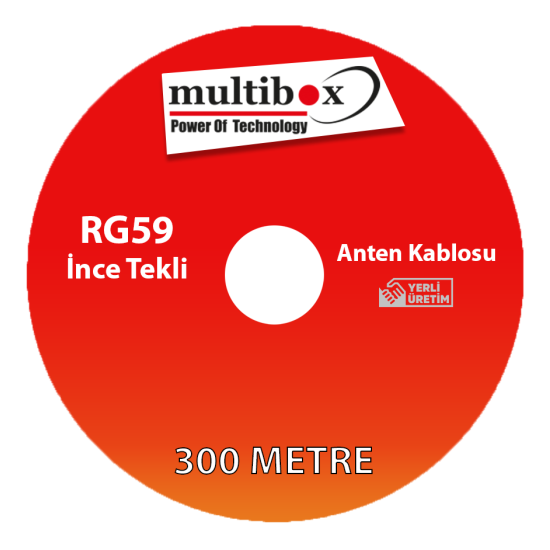 Multibox RG59 İnce Tekli Anten Kablosu 300 Metre