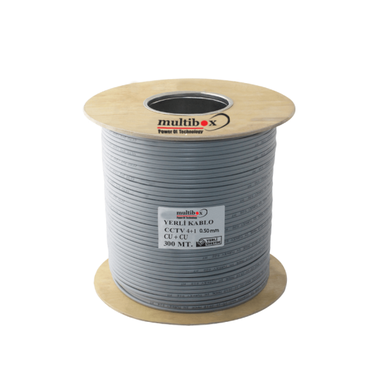 4+1 0,50 mm Bakır Kamera kablosu 300 Metre