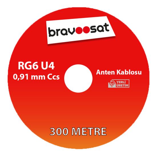 RG6 U4 Anten Kablosu ( 0,91 mm Ccs ) 300 Metre