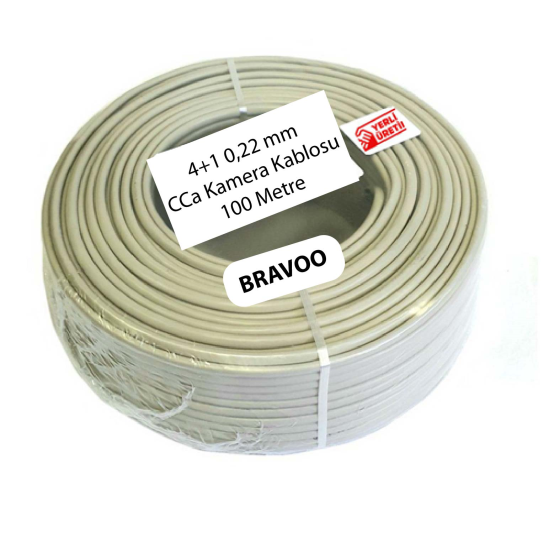 4+1 0,22 mm Cca Kamera kablosu 100 Metre